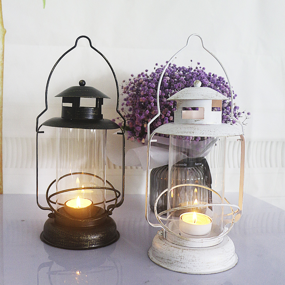 Metal lantern.