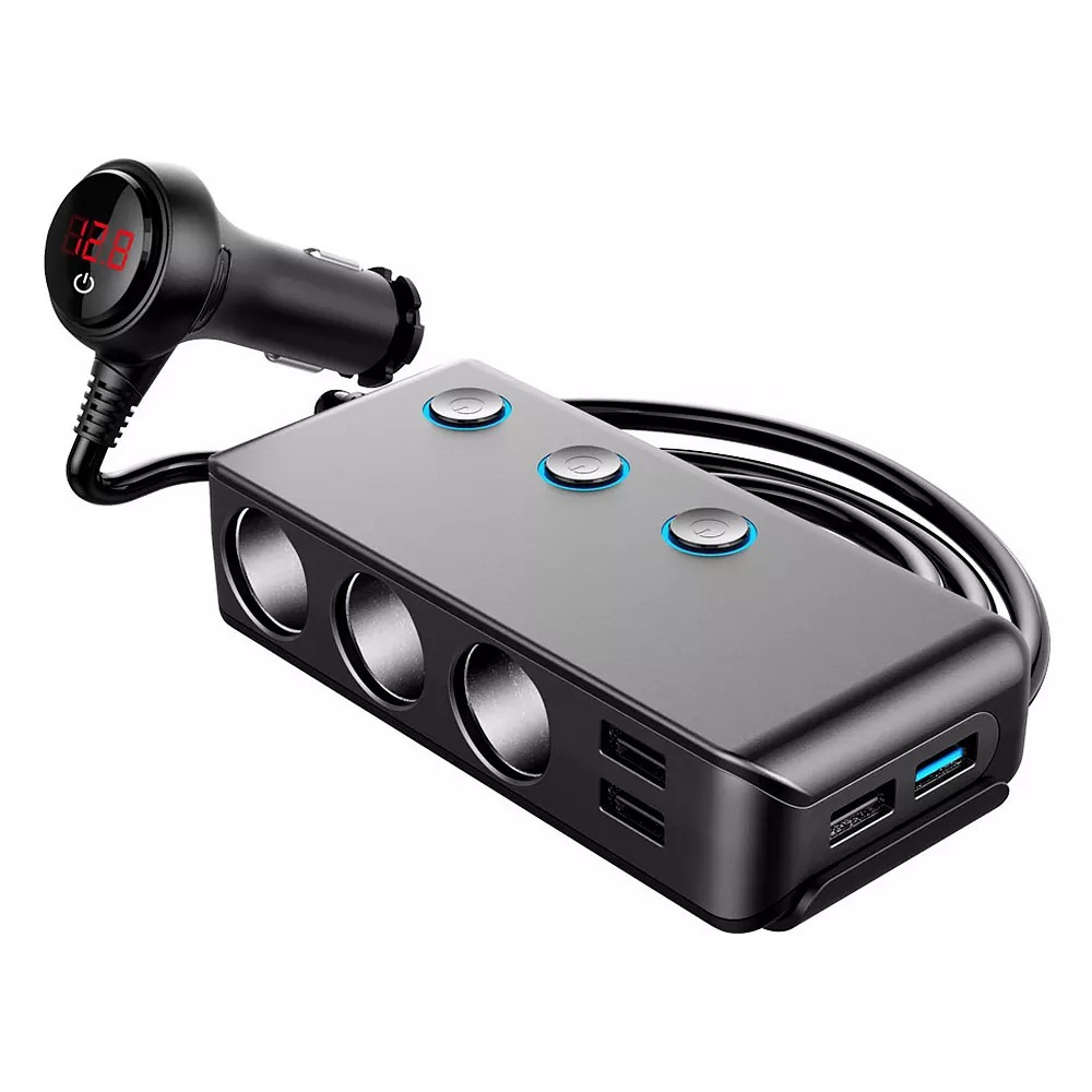 Car Cigarette Lighter Adaptor With USB Q3.0 Fast Chargers
