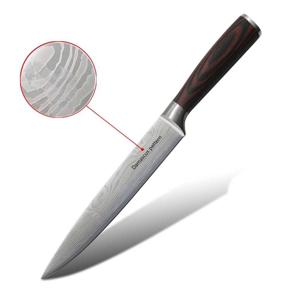 Hip-home hot selling kitchen knife pakka wood handle kitchen carving knife
