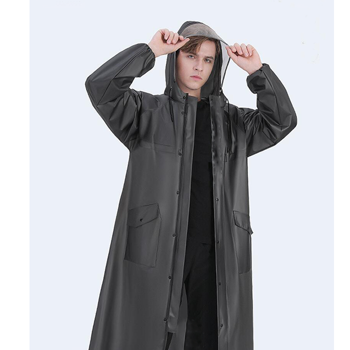 Adult Ladies Raincoat Long Fashion Waterproof EVA