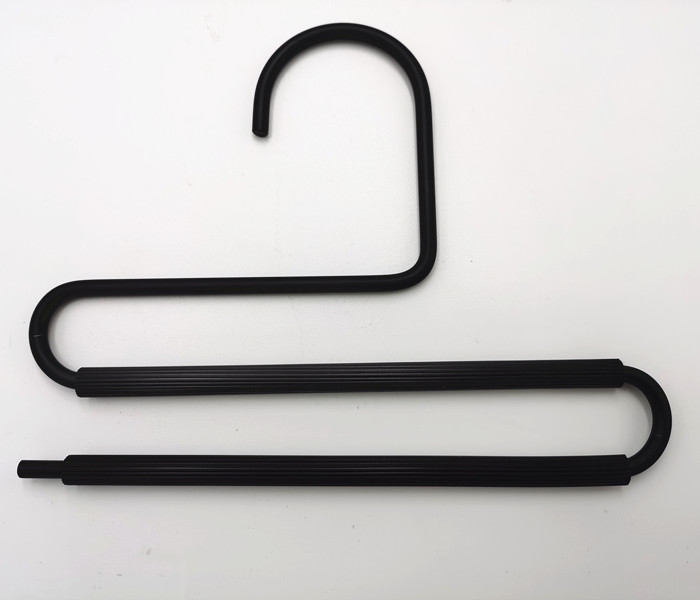2 tiers S shaped metal hanger for pants and scarf,anti-slip S shaped scarf hanger