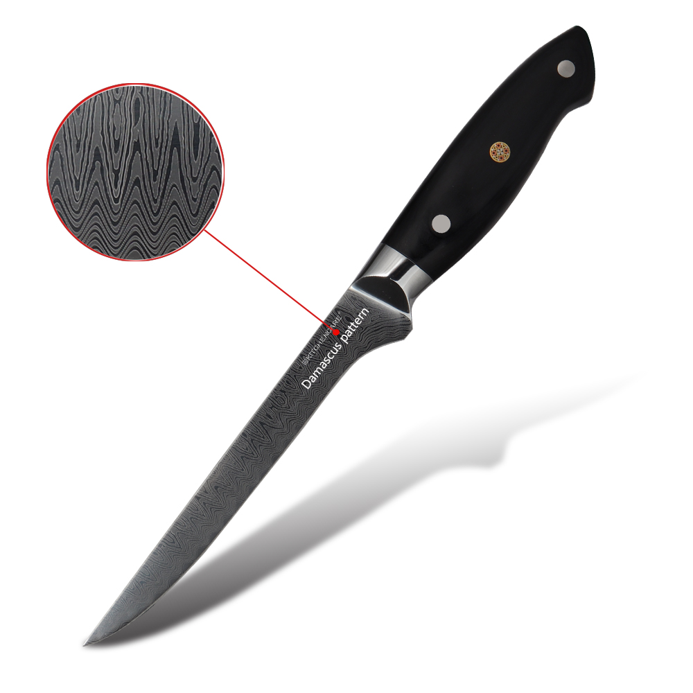 Hip-home stainless steel kitchen Japanese filleting knife Damascus pattern kitchen boning knives