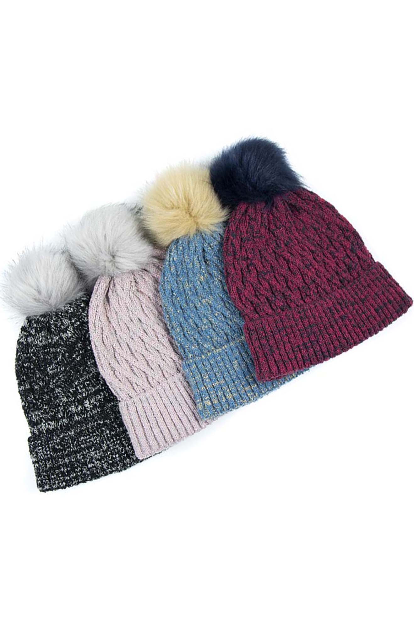 Pompom Beanie Hat