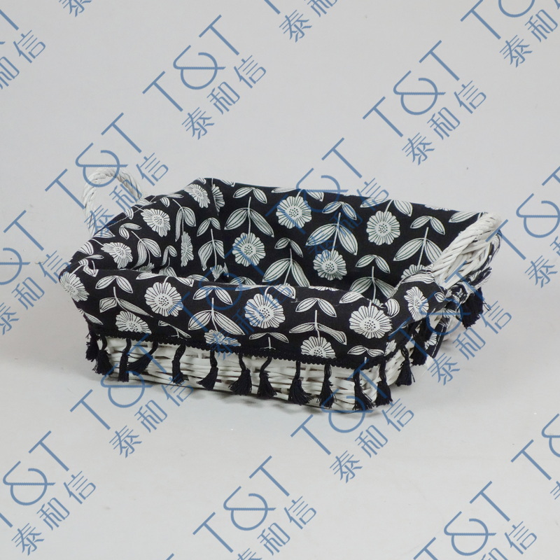 Stackable square willow storage basket