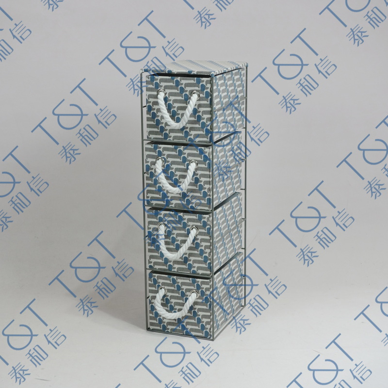 Fabric 4 drawer storage tower