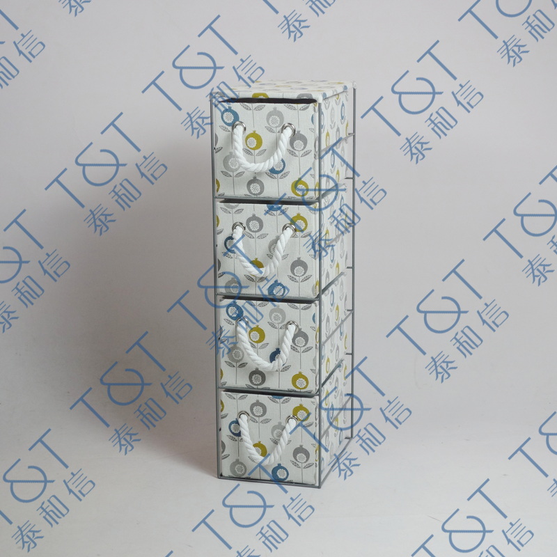 Fabric 4 drawer storage tower