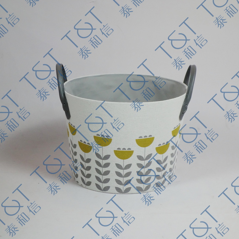 Stackable round fabric box