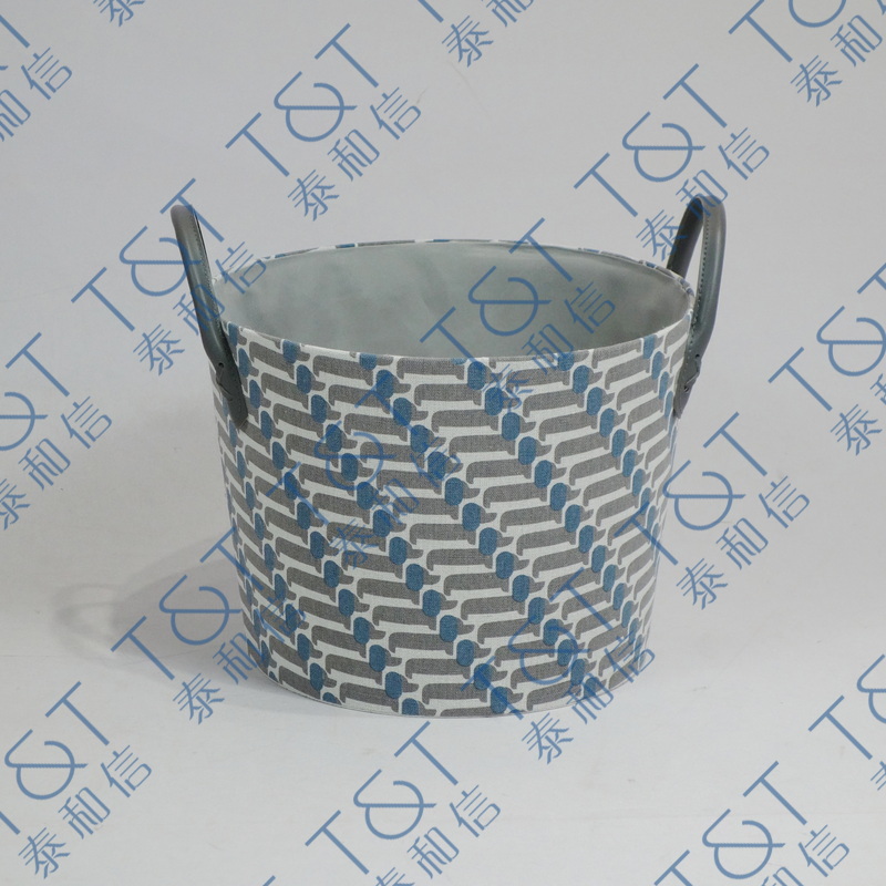 Stackable round fabric box