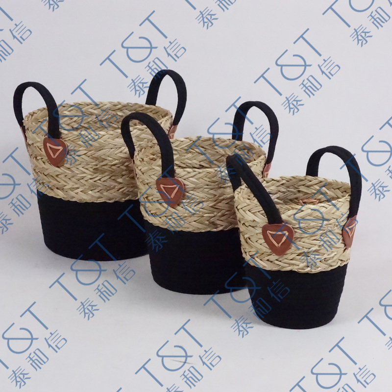 Set of 3 seagrass basket
