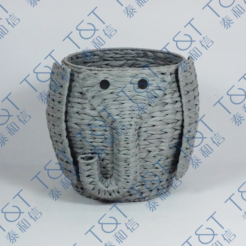 elephant paper rope basket