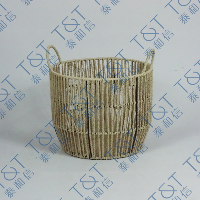 Paper rope storage basket