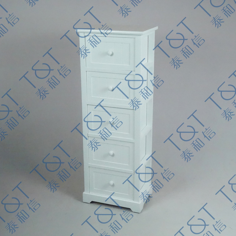 White wooden storage unit