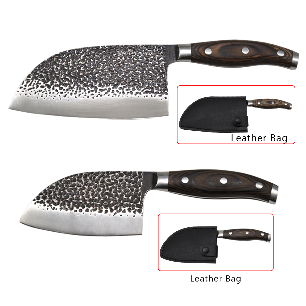 Hip-home hot selling kitchen vegetable knife black non-stick hammer kitchen 4pcs cleaver set