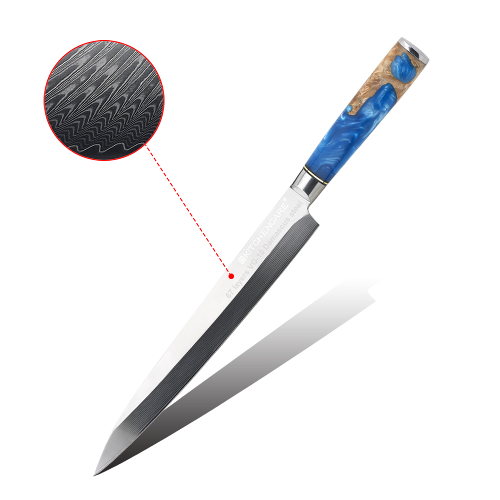 Hip-home new release stainless steel kitchen meat knife Damascus steel kitchen 24cm sashimi knives