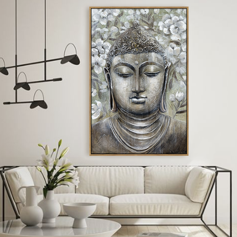 Budda Popular design hotsell great wall art great painting decoration Textured Framed Canvas Art