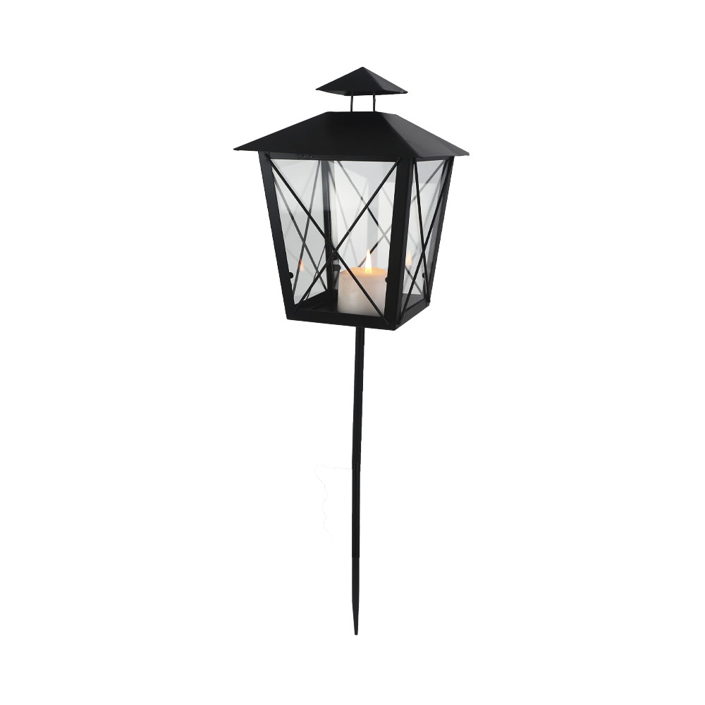 Metal lantern.