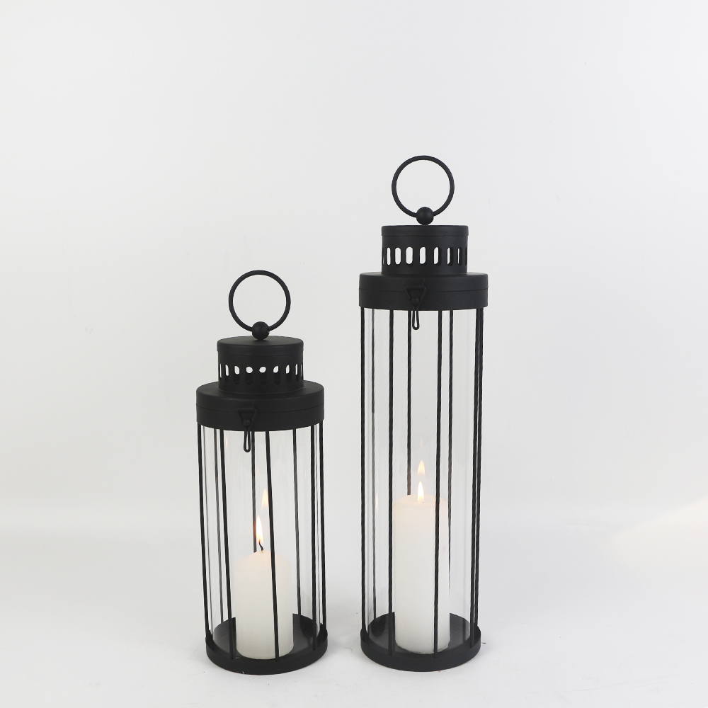 Metal lantern.