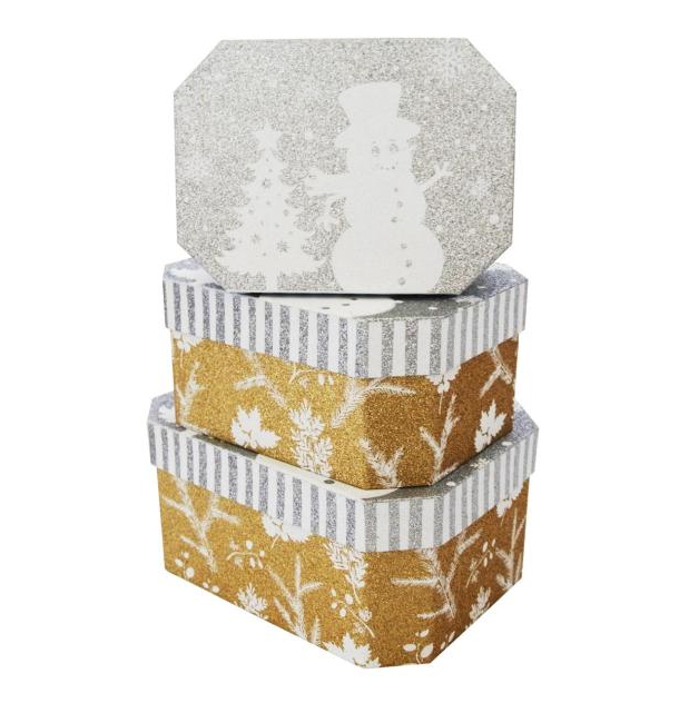 Glittering Christmas gift box