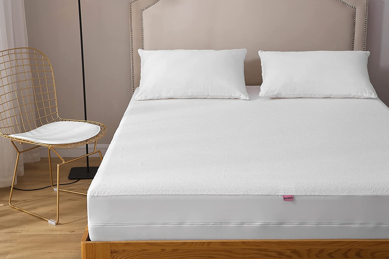 Cotton terry waterproof zipper mattress protector/Anti bed bug proof encasement