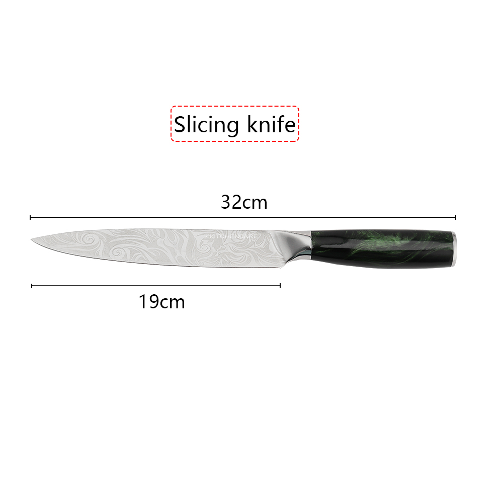 Hip-home Damascus pattern kitchen slicing knife kitchen knives