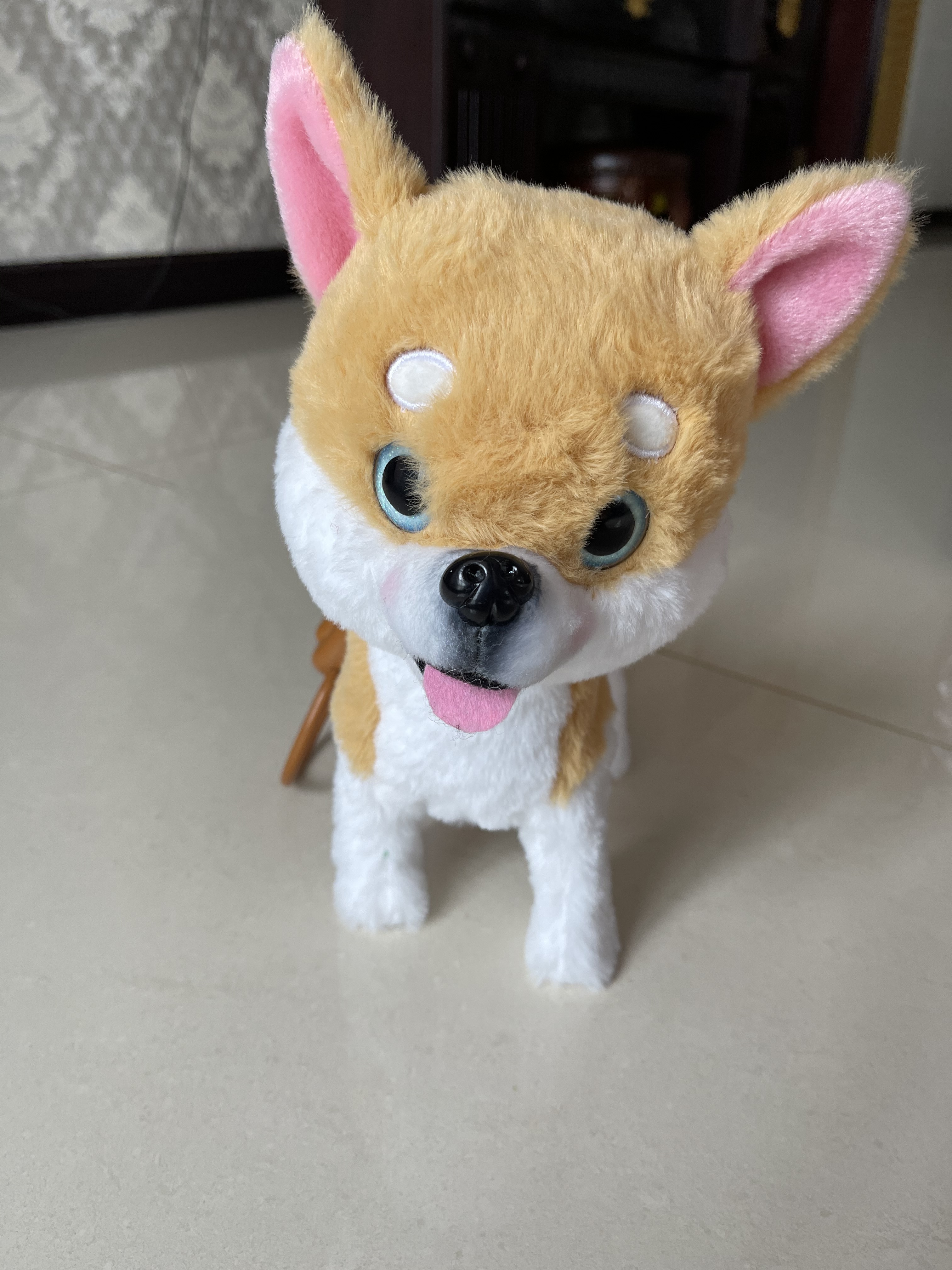 Plush electric toy dog