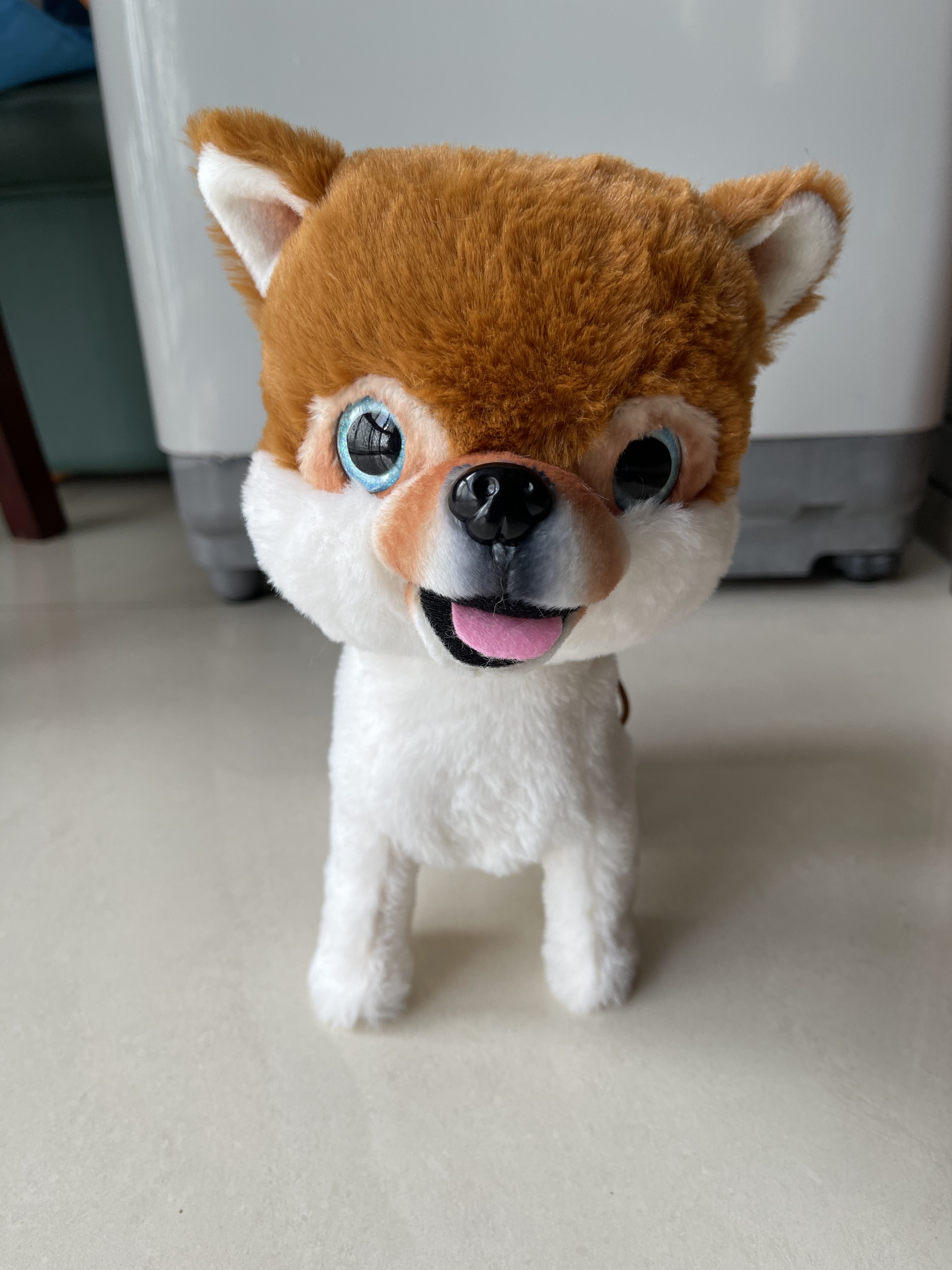 Plush electric toy dog