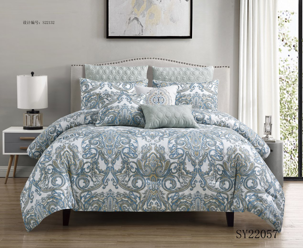 7PCS Printed comforter set-SY22057