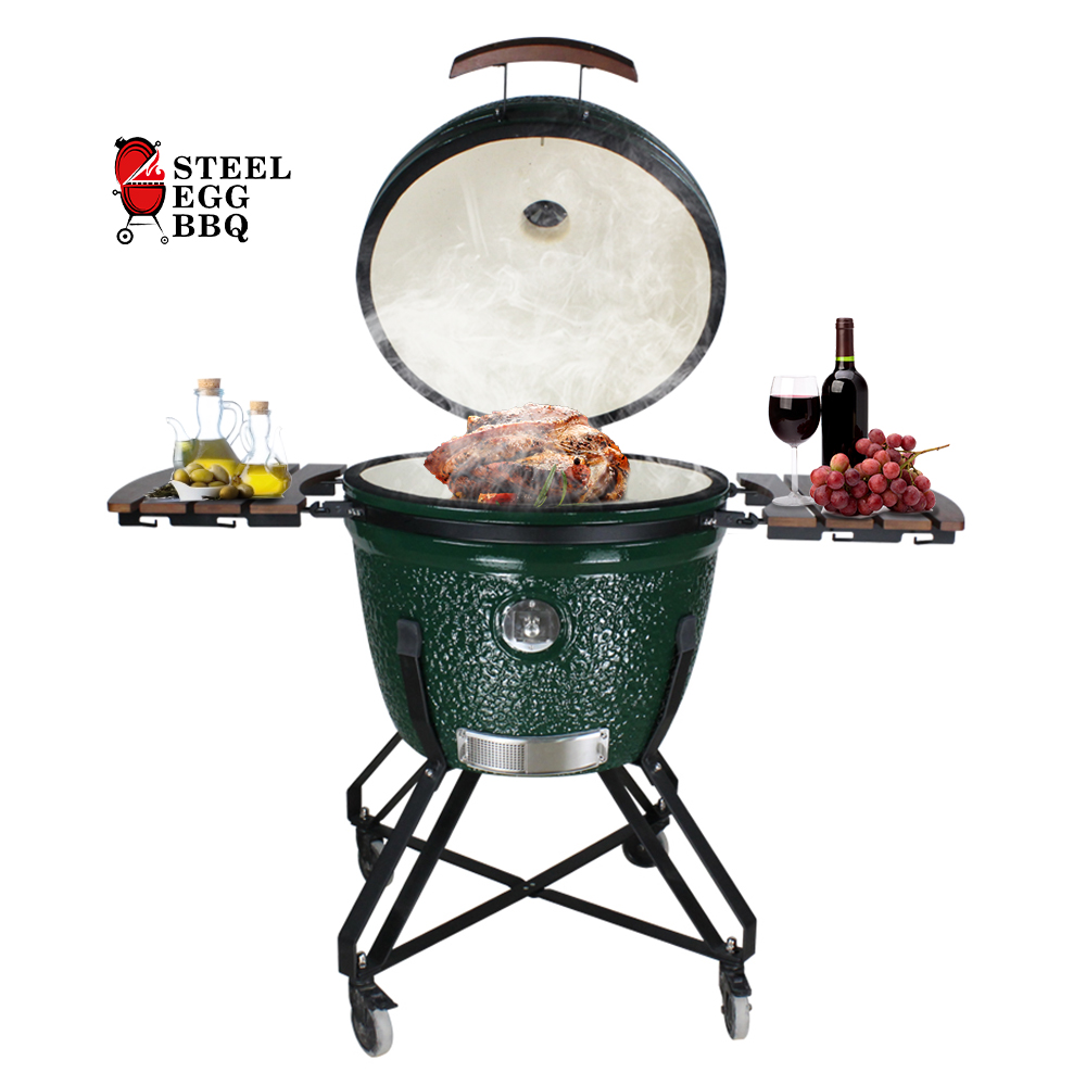 SEB KAMADO 26 inch Ceramic BBQ Grill Large Pizza Oven Charcoal Smoker for Outdoor Garden Party 2023