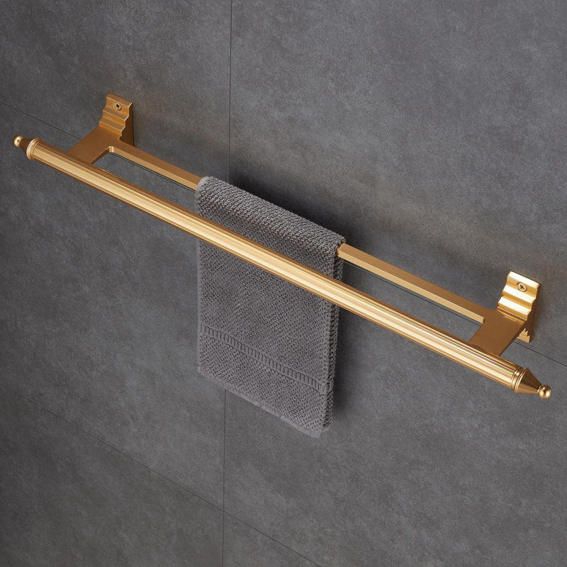 Court design grab rail with towel rail Chrome or Gold
