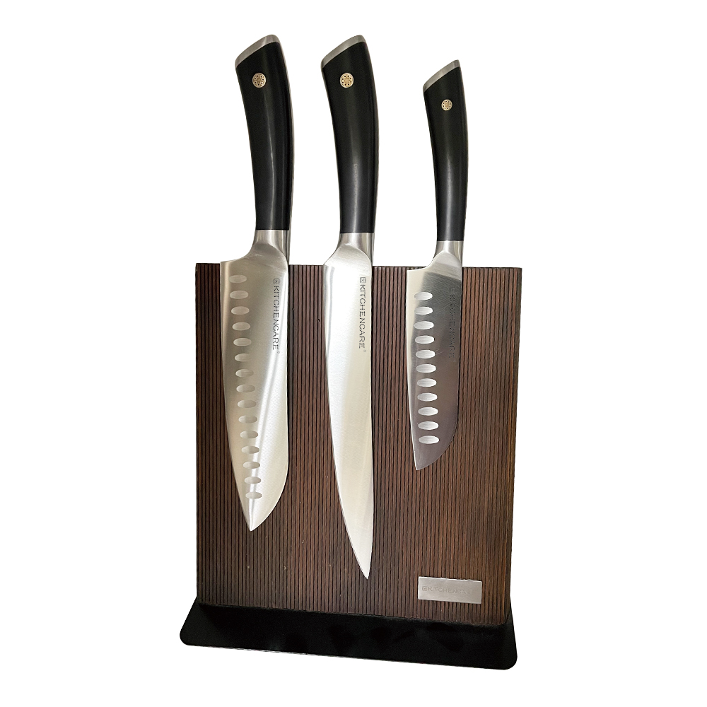 Hip-home stainless steel kitchen 4pcs knives block set professional santoku knife kitchen knives