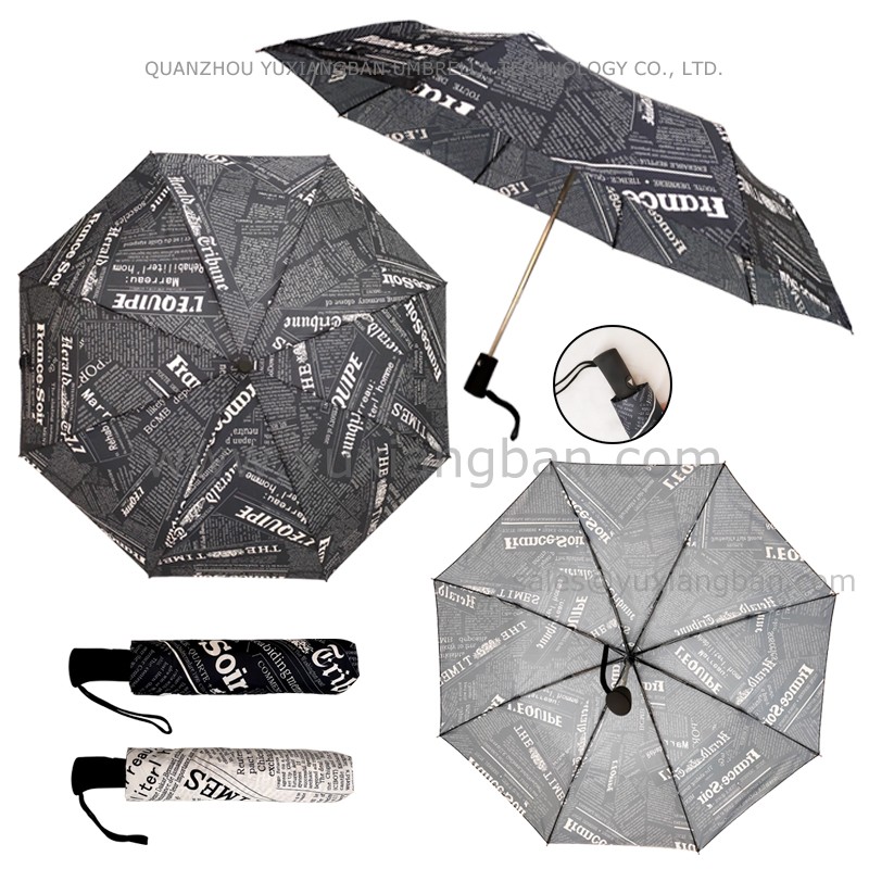 3 fold automatic woindproof umbrella