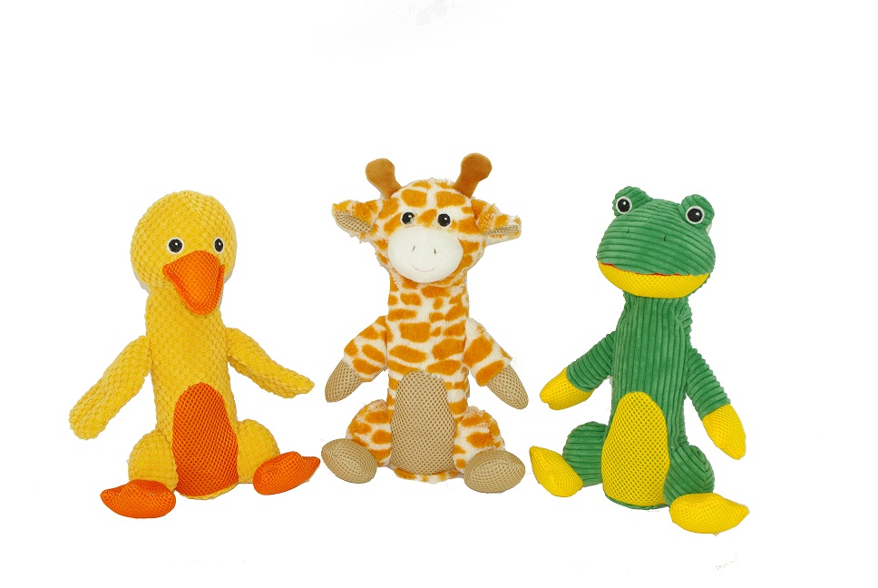 Woof No Stuffing Plush Pet Toys Interactive Soft Chew Squeaky Toys Water Bottle Toy