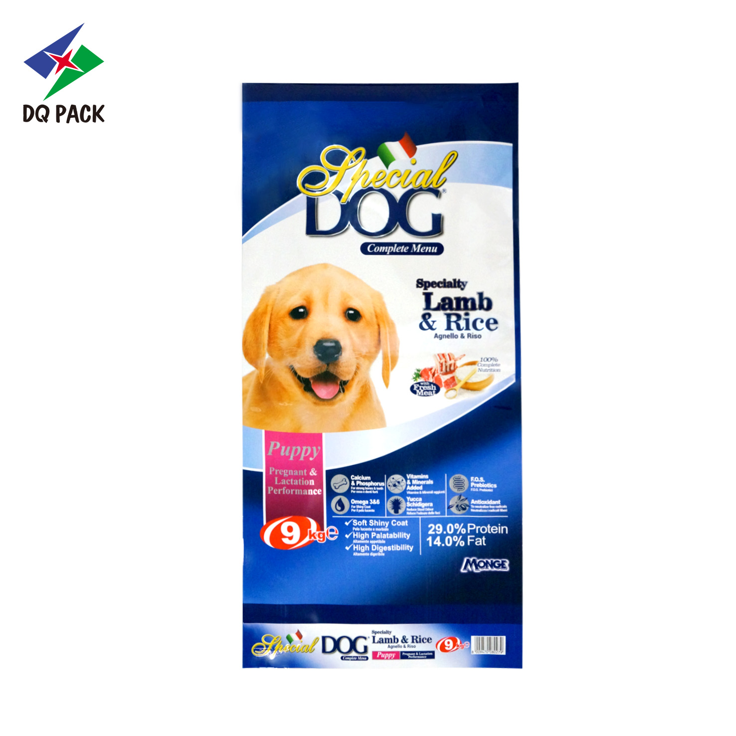 9 kg large capacity sidegusset bag aluminum plastic dog food bag