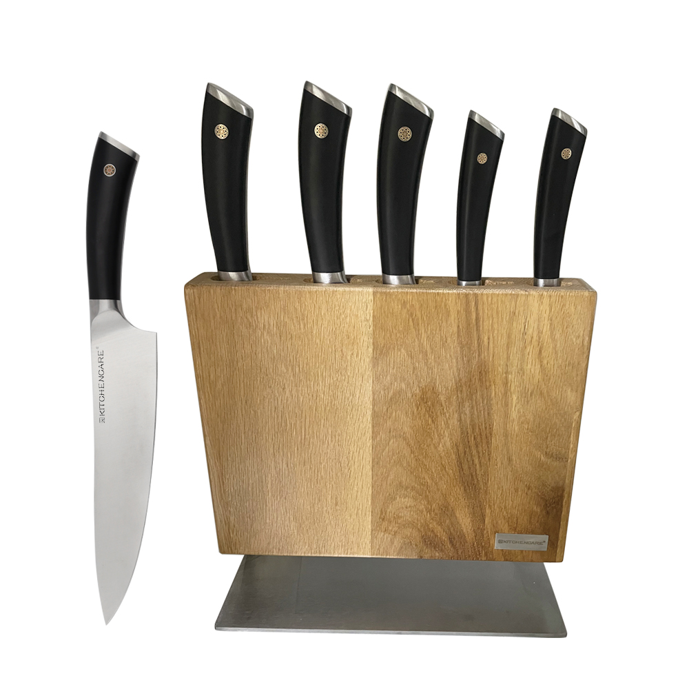 Hip-home kitchen ABS handle 6pcs knives block set professional chef knife kitchen knives
