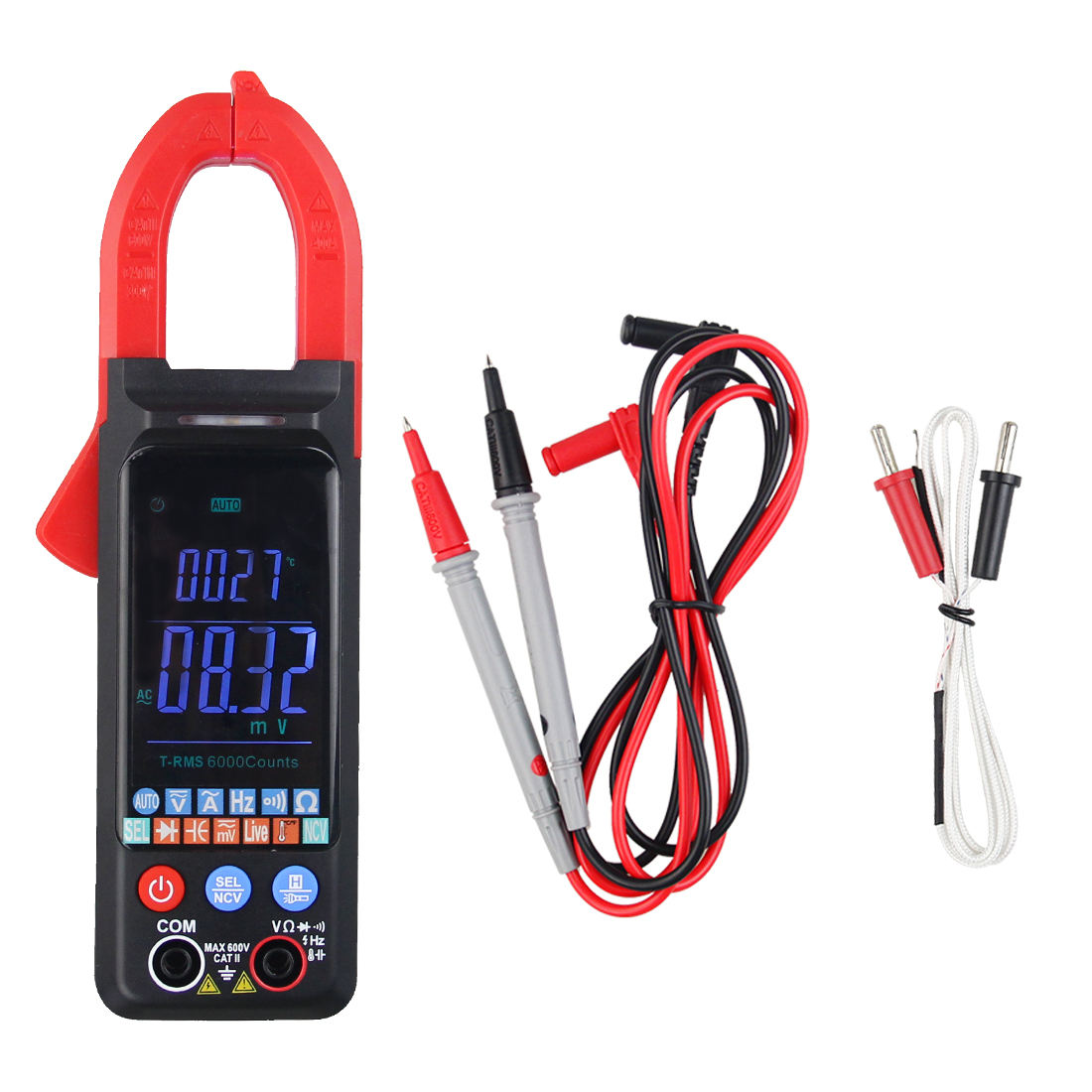 FS8330Pro AC/DC 600V 400A Current capacitance Test MAX6000 Counts Auto Digital Smart Clamp Meter