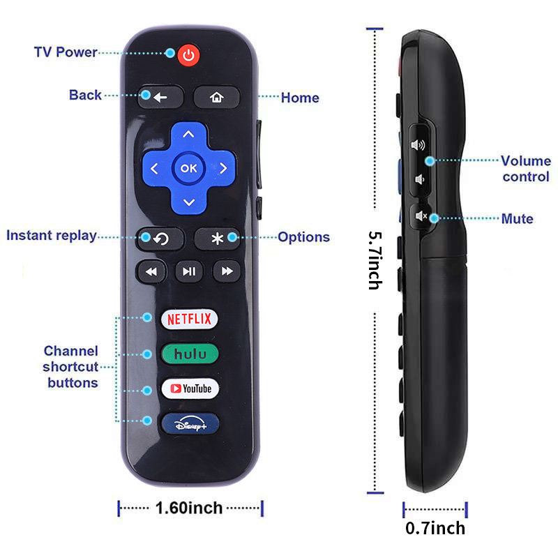 Remote Control for Roku TV NETFLIX youtube