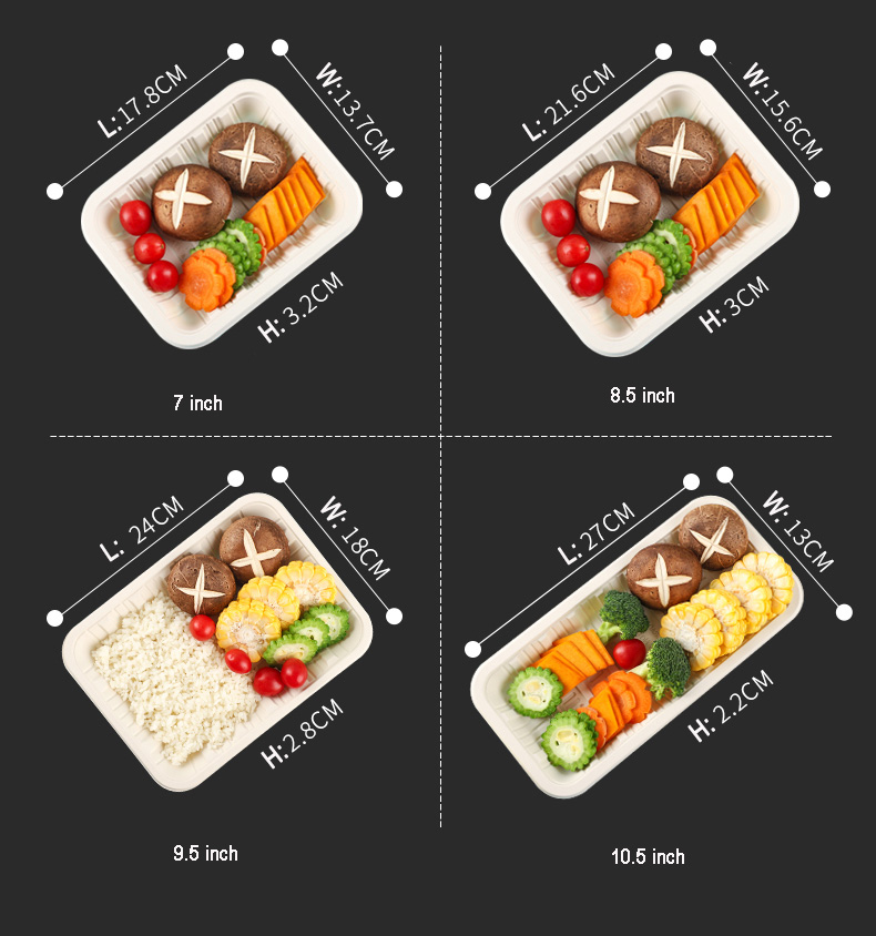 Cornstarch biodegradable food tray