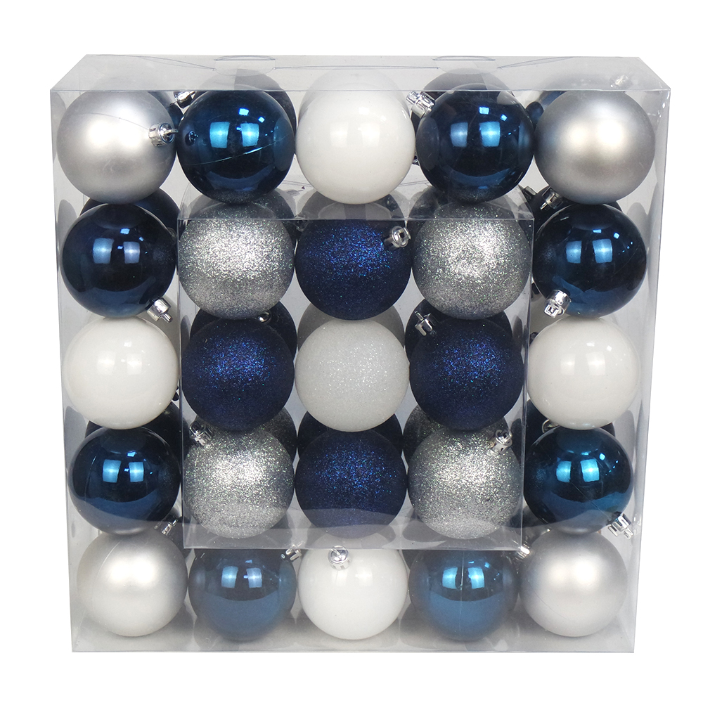 50CT Christmas Tree Ornaments 6CM Plastic Christmas Ball