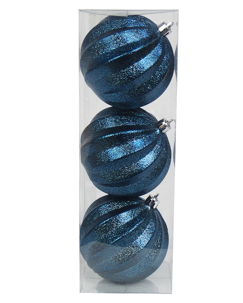 3CT Christmas Tree Ornaments 8CM Plastic Christmas Ball