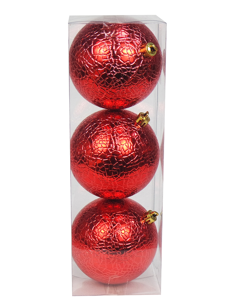 3CT Christmas Tree Ornaments 8CM Plastic Christmas Ball