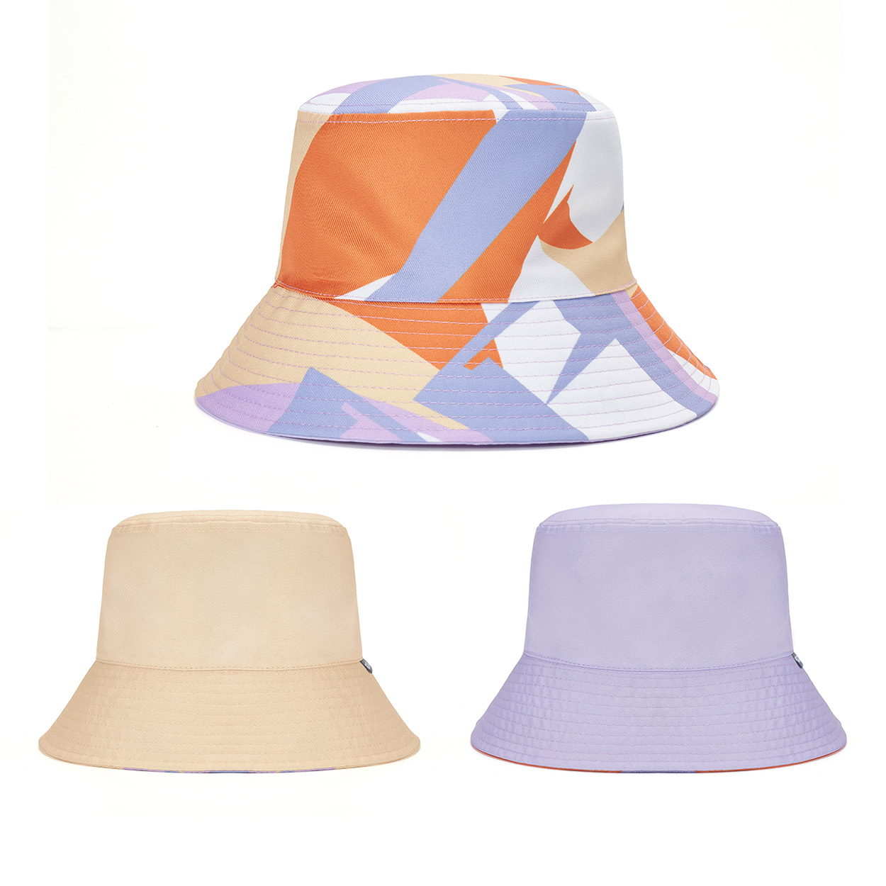 Colored double-sided fisherman hat