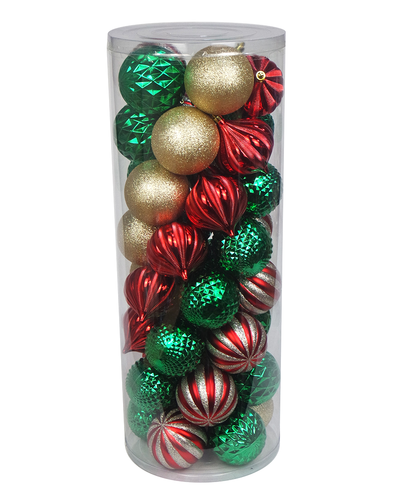 40CT Christmas Tree Ornaments 8CM Plastic Christmas Ball