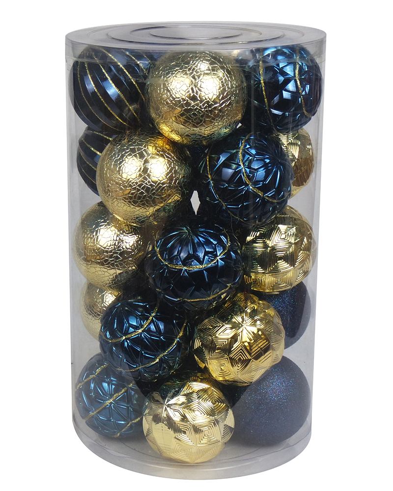 25CT Christmas Tree Ornaments 8CM Plastic Christmas Ball