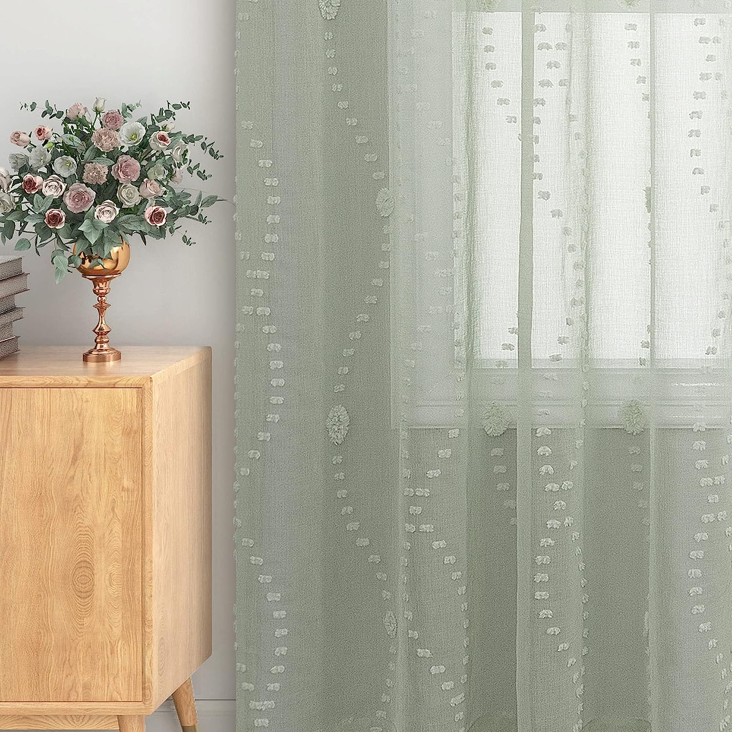 Curvy lines jacquard cutting curtain