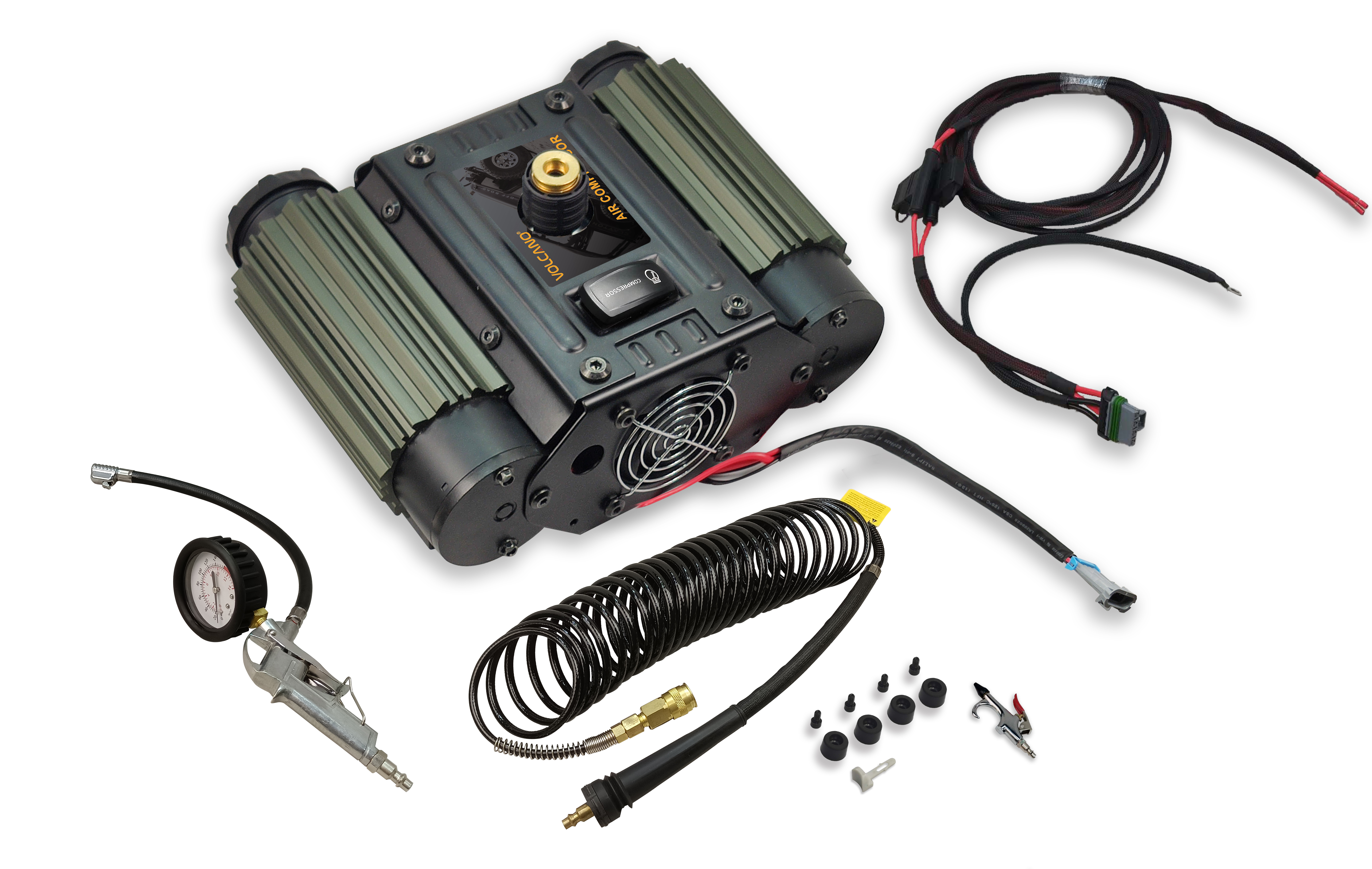 DC-13.8V Metal Heavy Duty tire inflator-air compressor
