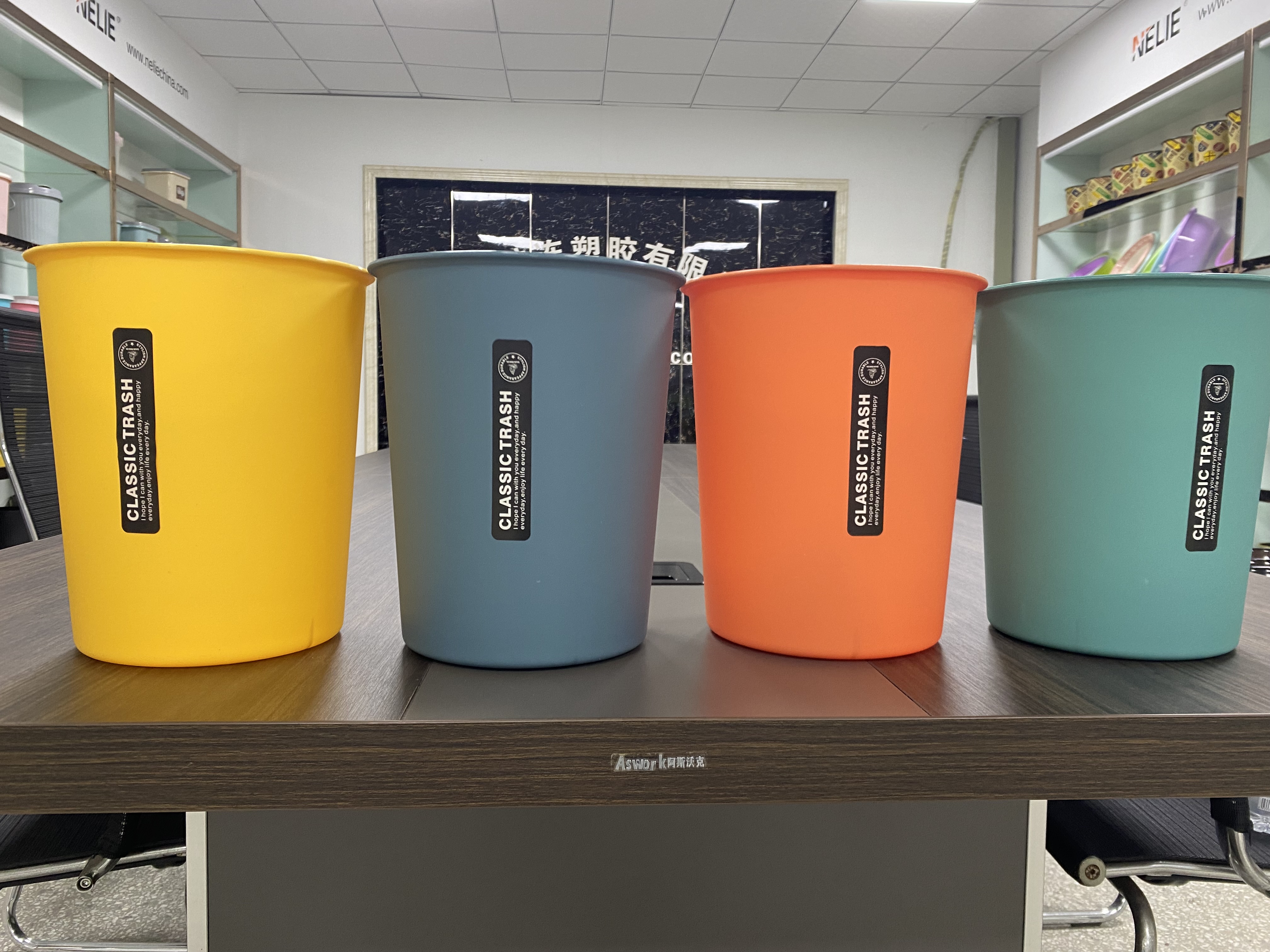 Plastic trashcan