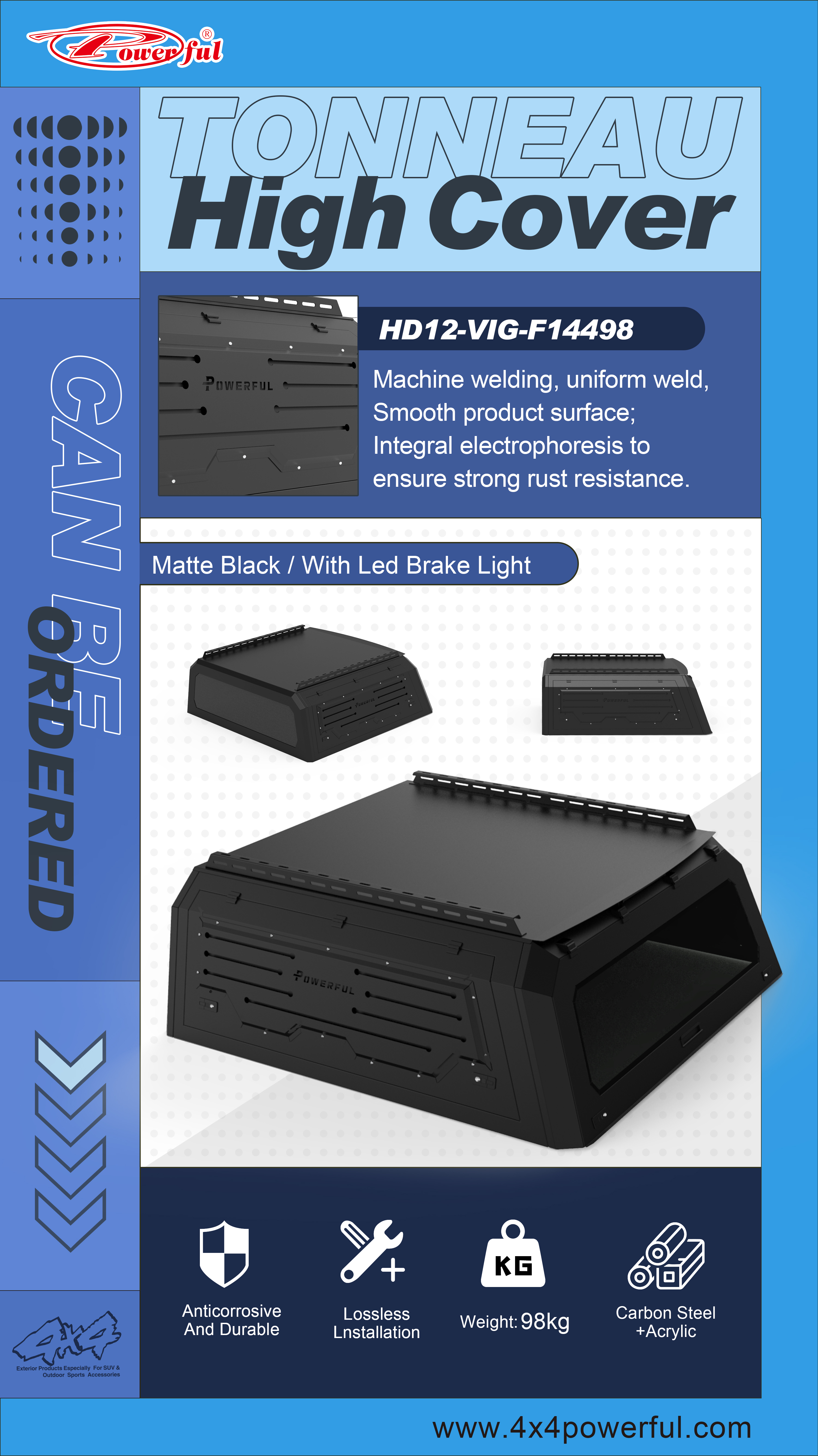 huadian powerful car accessories tonneau