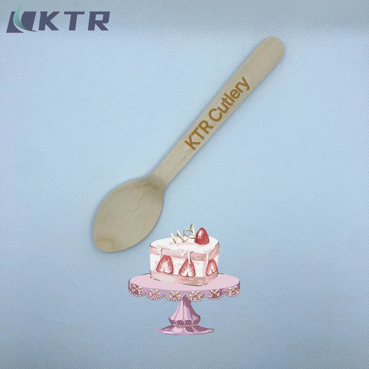 Disposable wooden spoon 165mm
