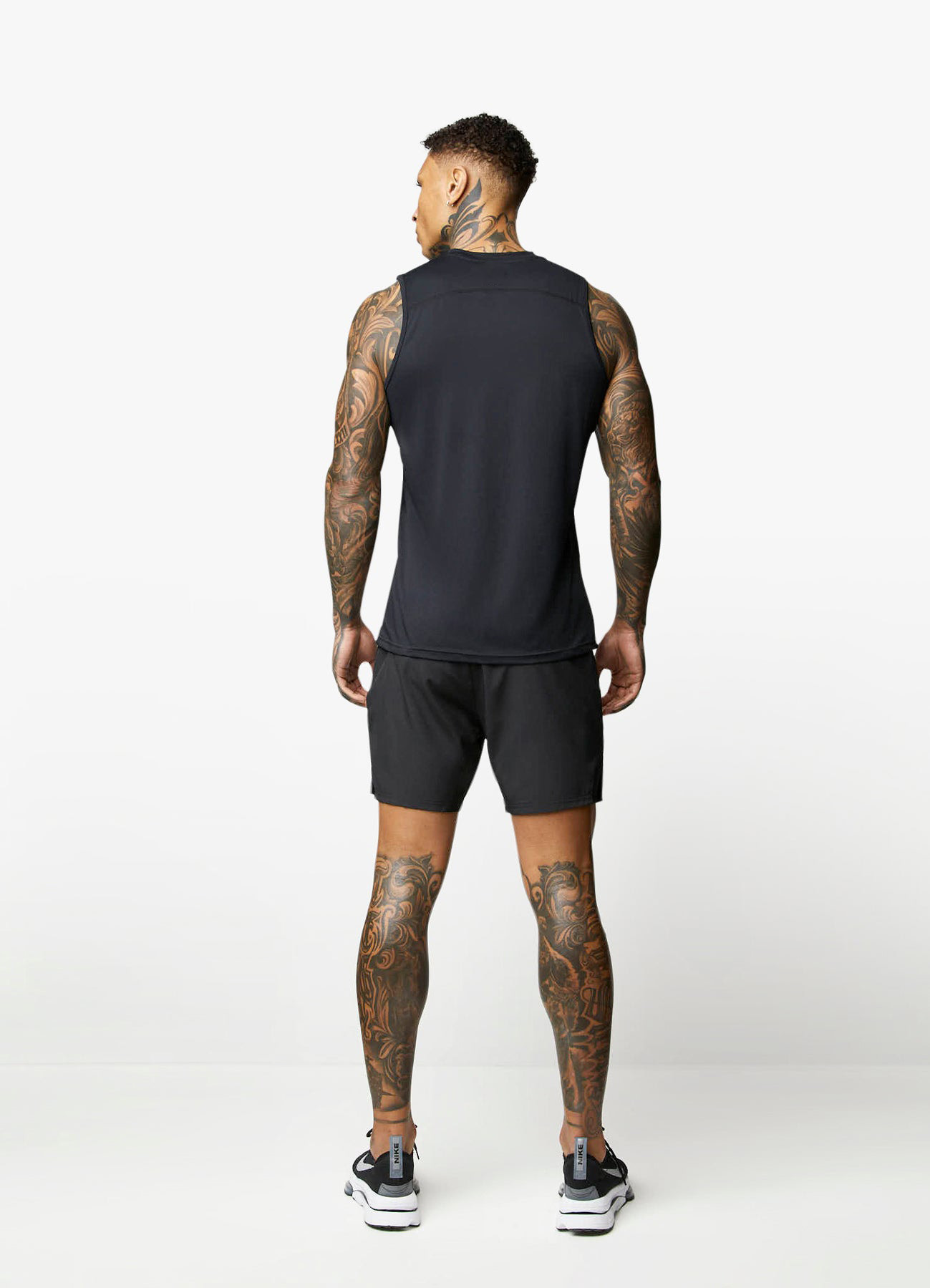 Men's Jersey Shorts Reflective Design Gym Running Sportswear Black Shorts