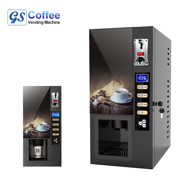Automatic Coin Operated Mini Instant Powder Tea Milk Coffee Vending Machine Factor